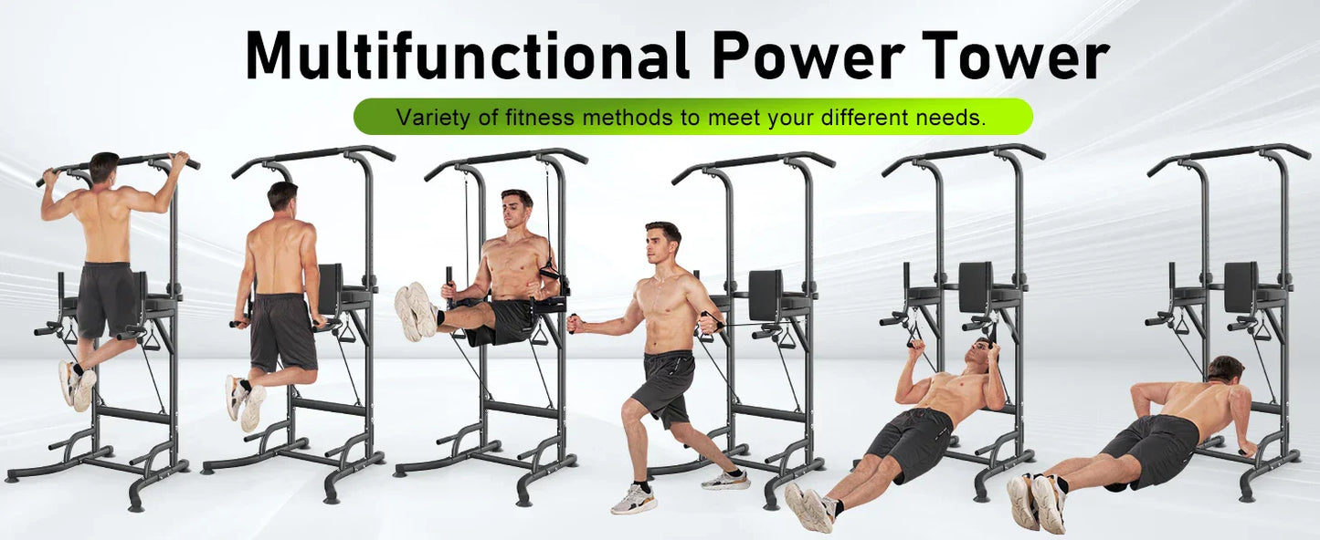 Power Tower Dip Station & Pull-Up Bar