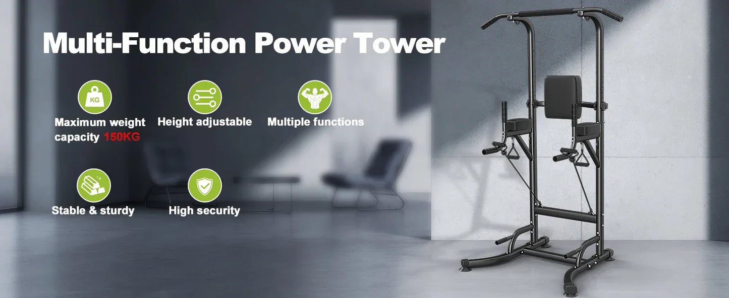 Power Tower Dip Station & Pull-Up Bar