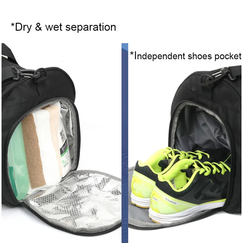 XL Fitness Gym Bag – Wet/Dry Compartments & Travel Ready