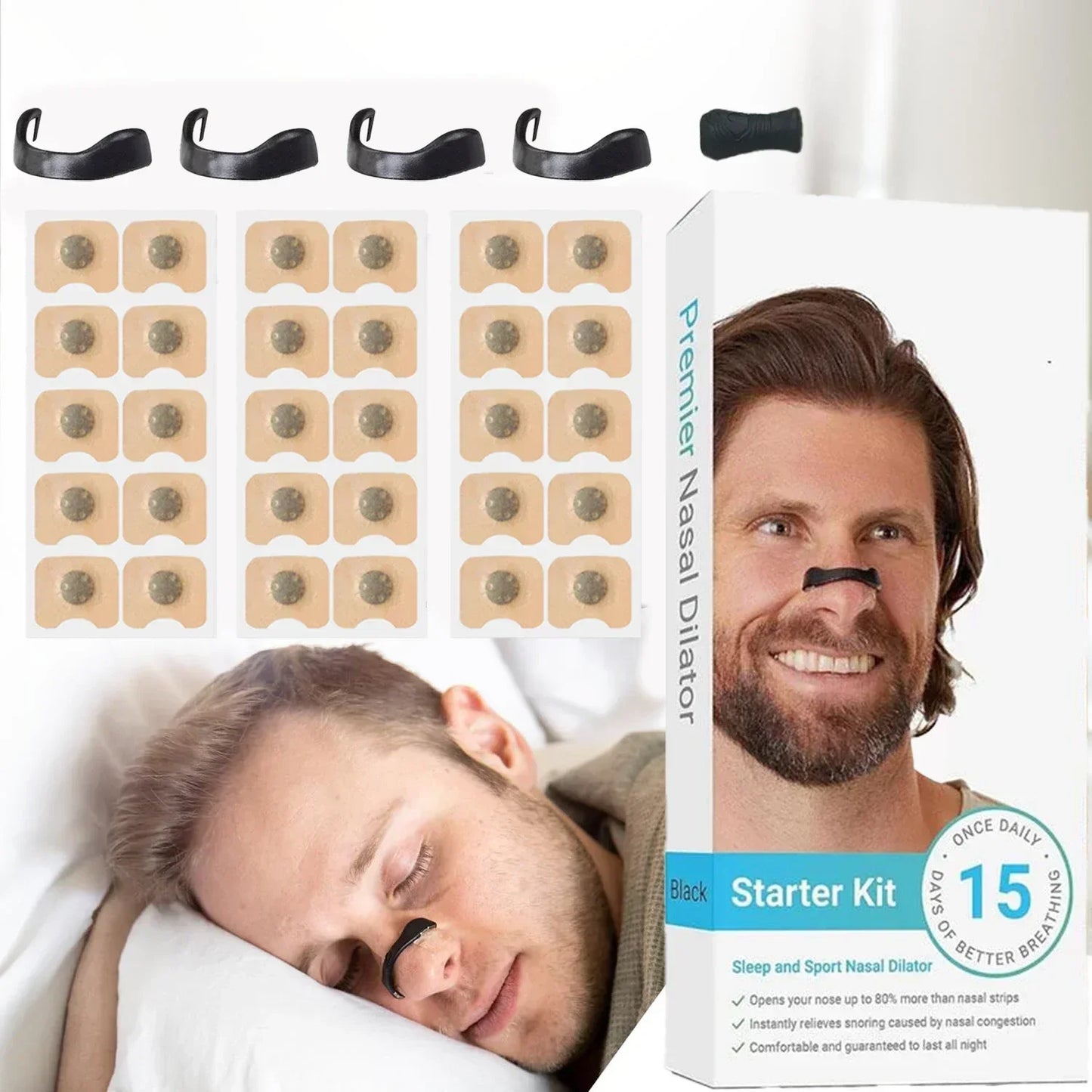 Magnetic Nasal Breathing Dilators (15 Pairs)