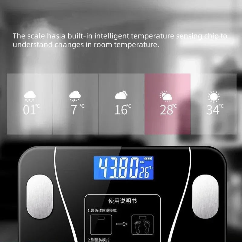 Smart Body-Fat Analysing Bathroom Scale