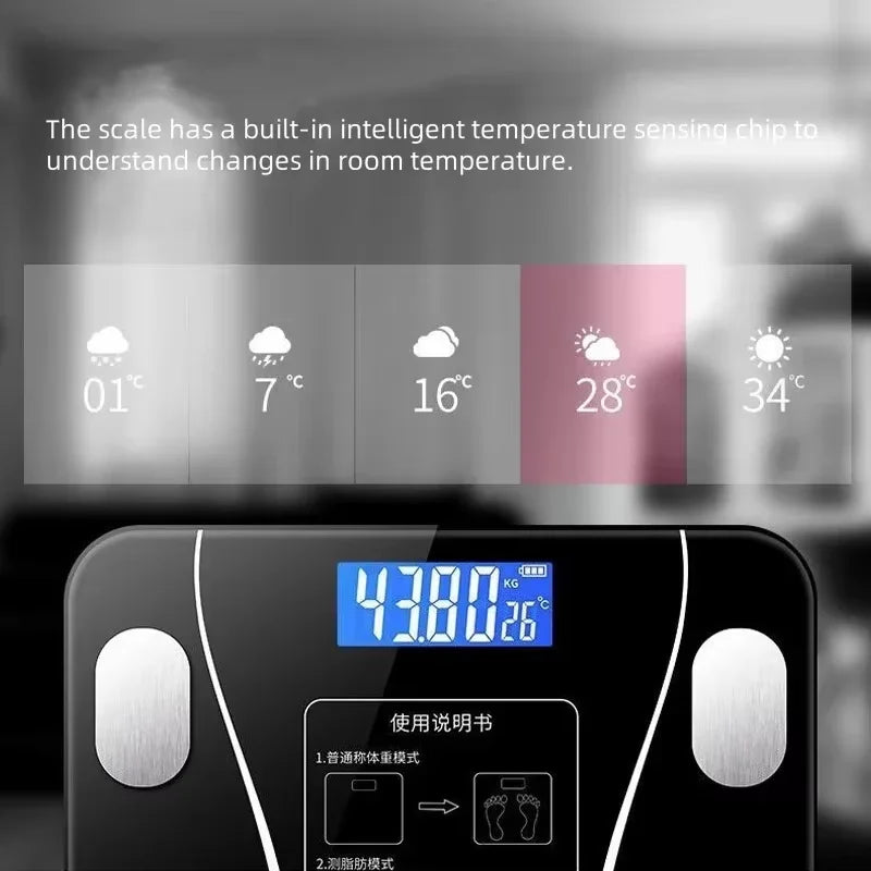 Smart Body-Fat Analysing Bathroom Scale