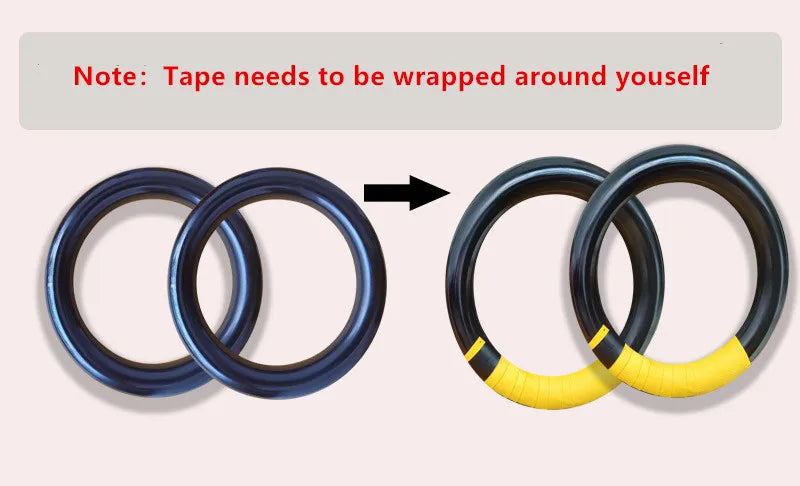 Gymnastic Rings with 1.2 m Adjustable Straps