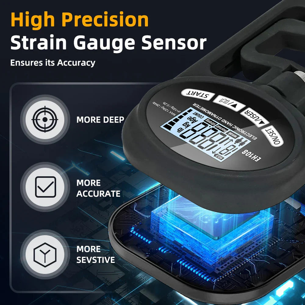 Digital Hand Grip Strength Tester (up to 120 kg / 265 lbs)