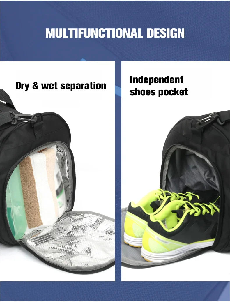 XL Fitness Gym Bag – Wet/Dry Compartments & Travel Ready