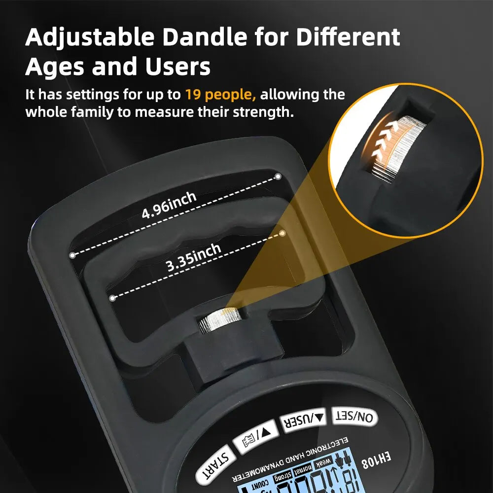 Digital Hand Grip Strength Tester (up to 120 kg / 265 lbs)