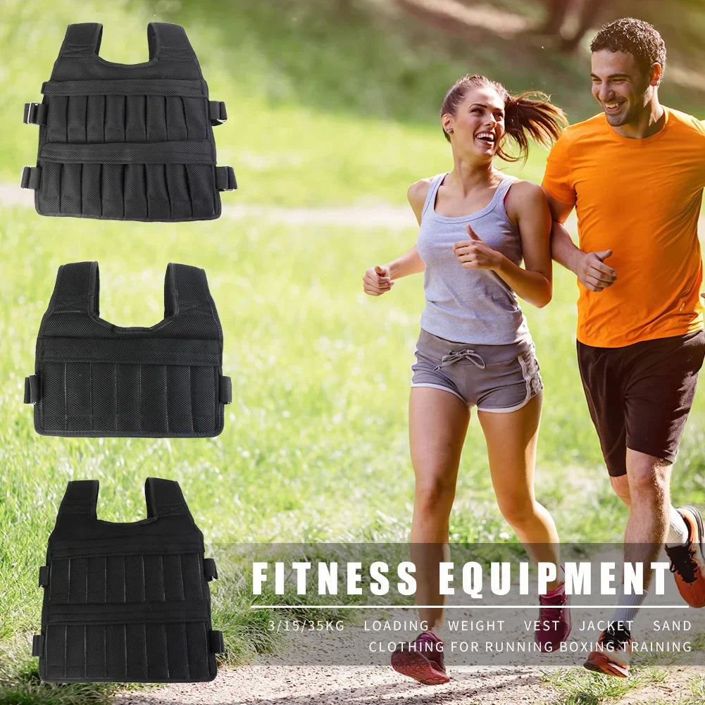 Adjustable Weighted Training Vest (3–15–35 kg Capacity)